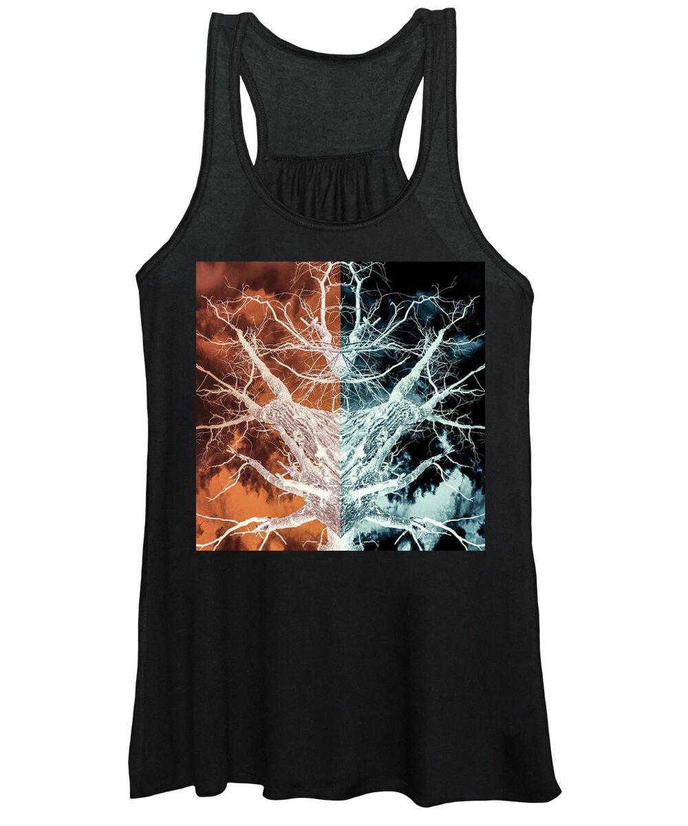 Treephotography Women's Tank Top featuring the photograph Blending Tones And Colors This Abstract by John Williams