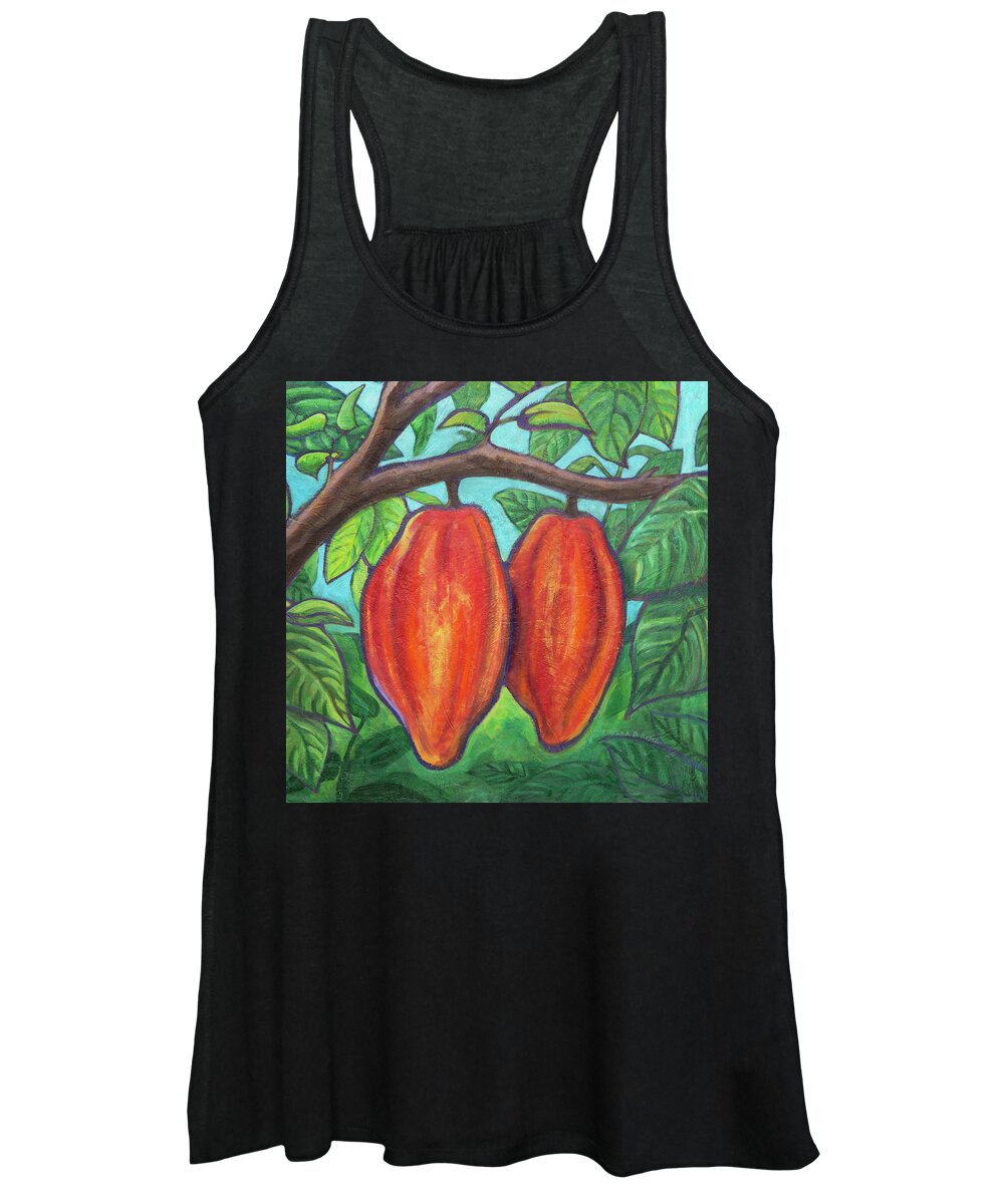 Coconut Bliss Women's Tank Top featuring the painting Blissful Cacao by Tara D Kemp