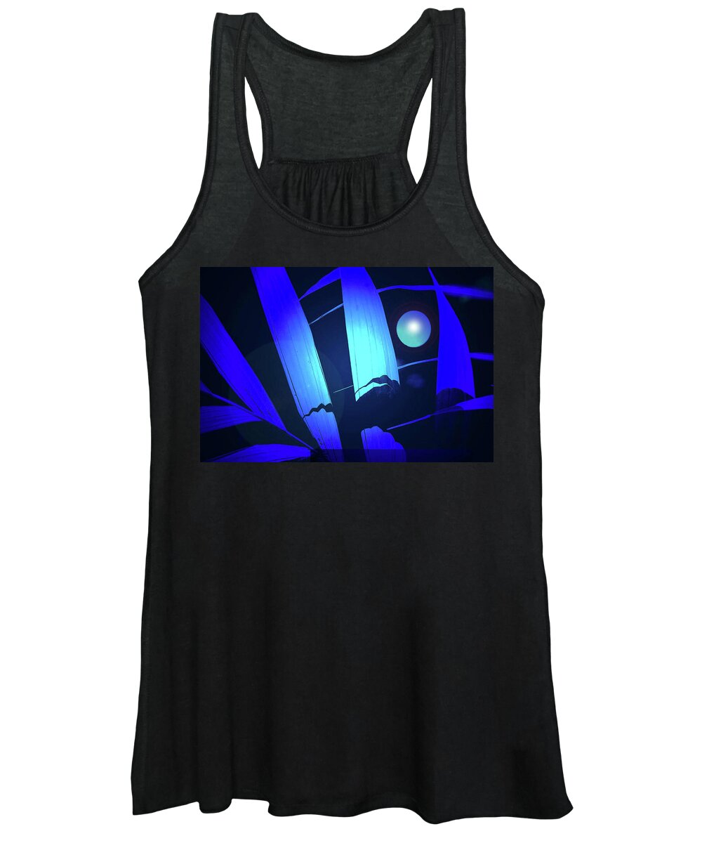 Abstract Women's Tank Top featuring the photograph Blue Moon by Rochelle Berman