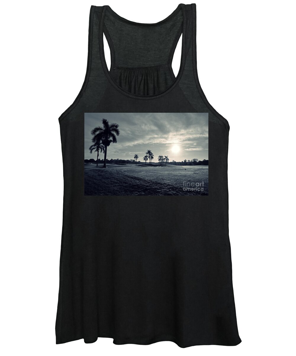 Blue Women's Tank Top featuring the photograph Blue Sunrise by Lorenzo Cassina