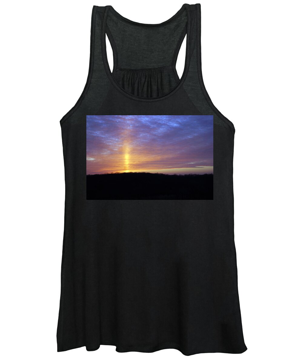 Sunset Women's Tank Top featuring the digital art Blue Sunset by Jana Russon