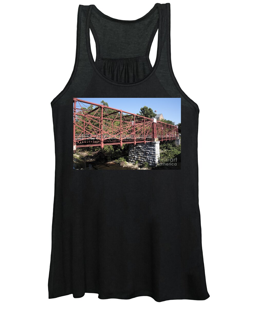 Bollman Women's Tank Top featuring the photograph Bollman Truss Bridge at Savage in Maryland by William Kuta