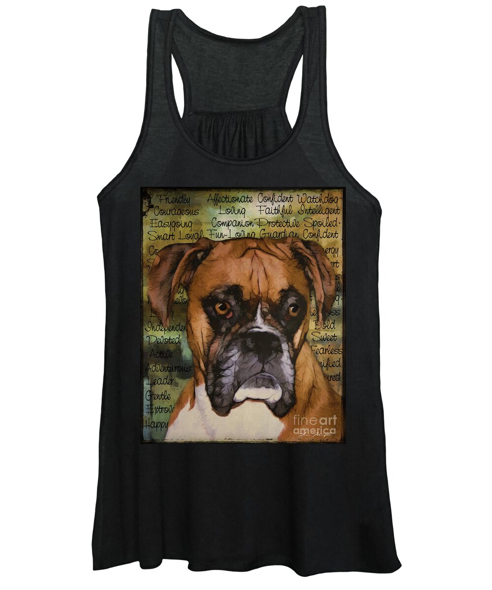  Women's Tank Top featuring the digital art Boxer Character by Tim Wemple