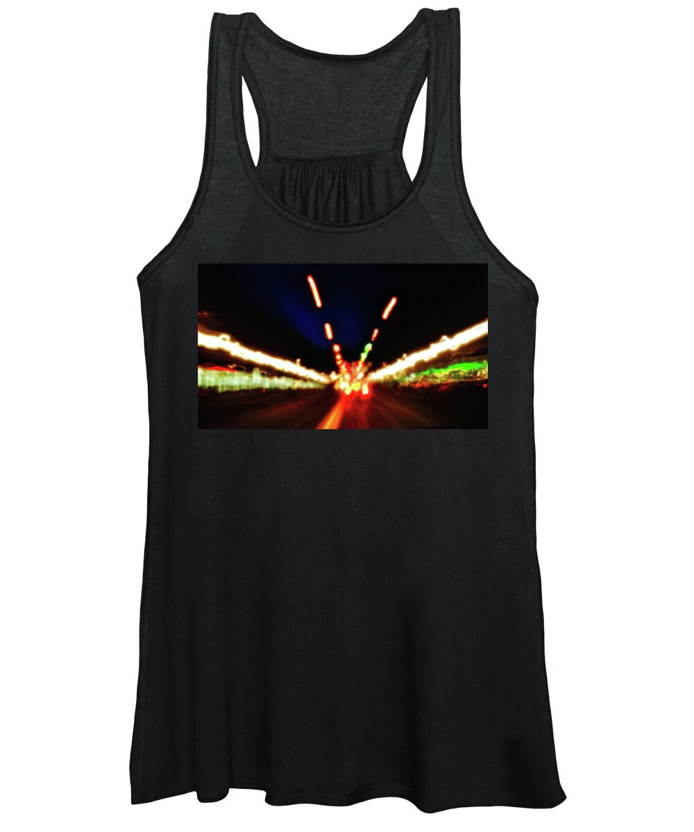 Driving Women's Tank Top featuring the photograph Bright Lights by Al Harden