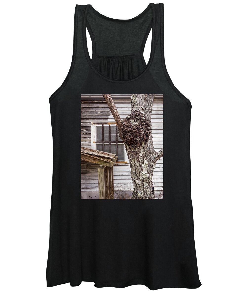 Old Women's Tank Top featuring the photograph Burl and Window by Frank Winters