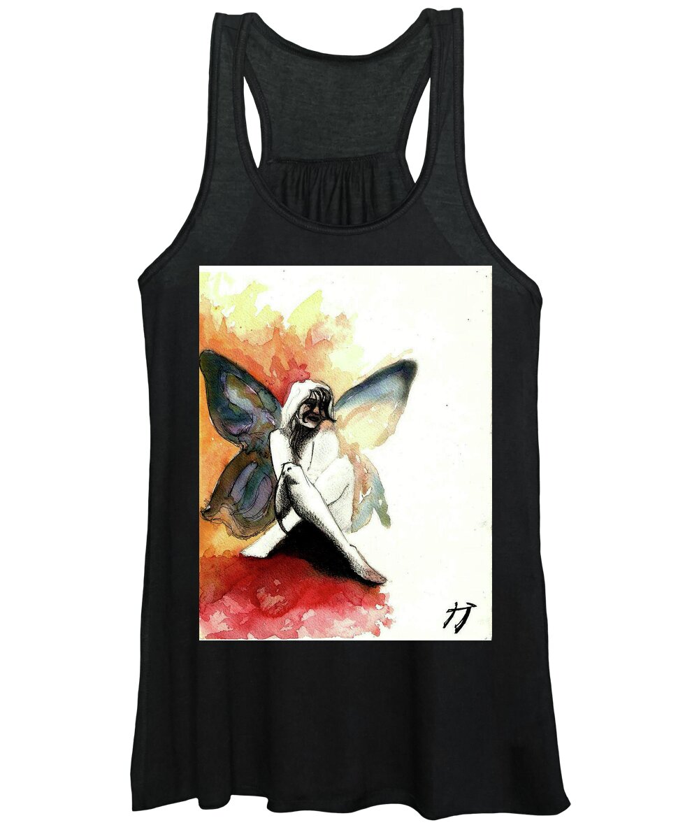 Wall Art Women's Tank Top featuring the painting Butter Dreams by Carlos Paredes Grogan