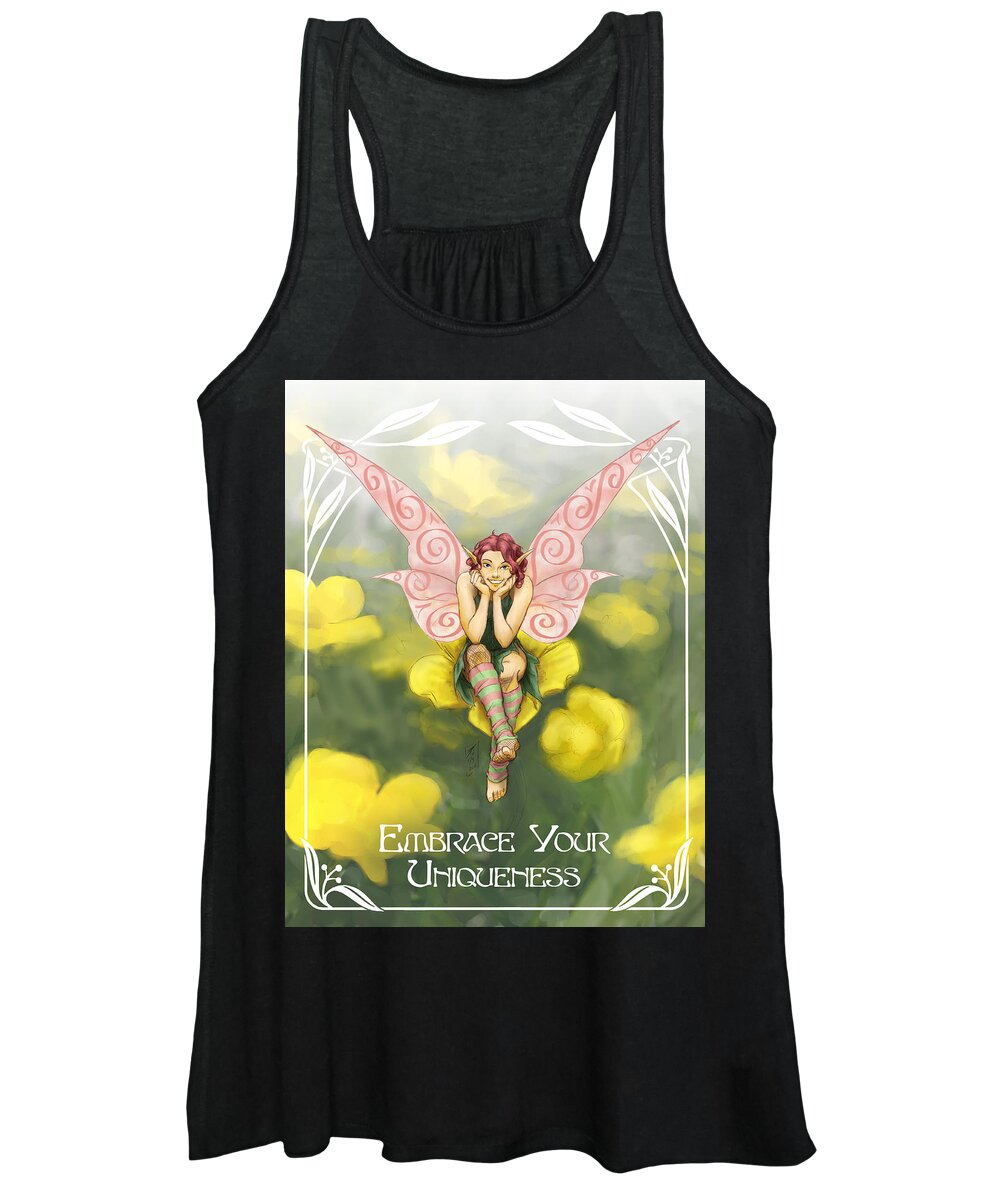 Fairy Women's Tank Top featuring the painting Buttercup by Brandy Woods