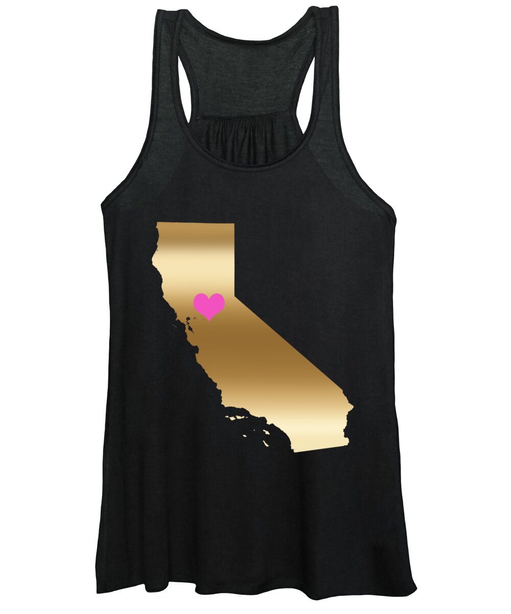 California Love Women's Tank Top featuring the digital art California Love on Black Background by Leah McPhail