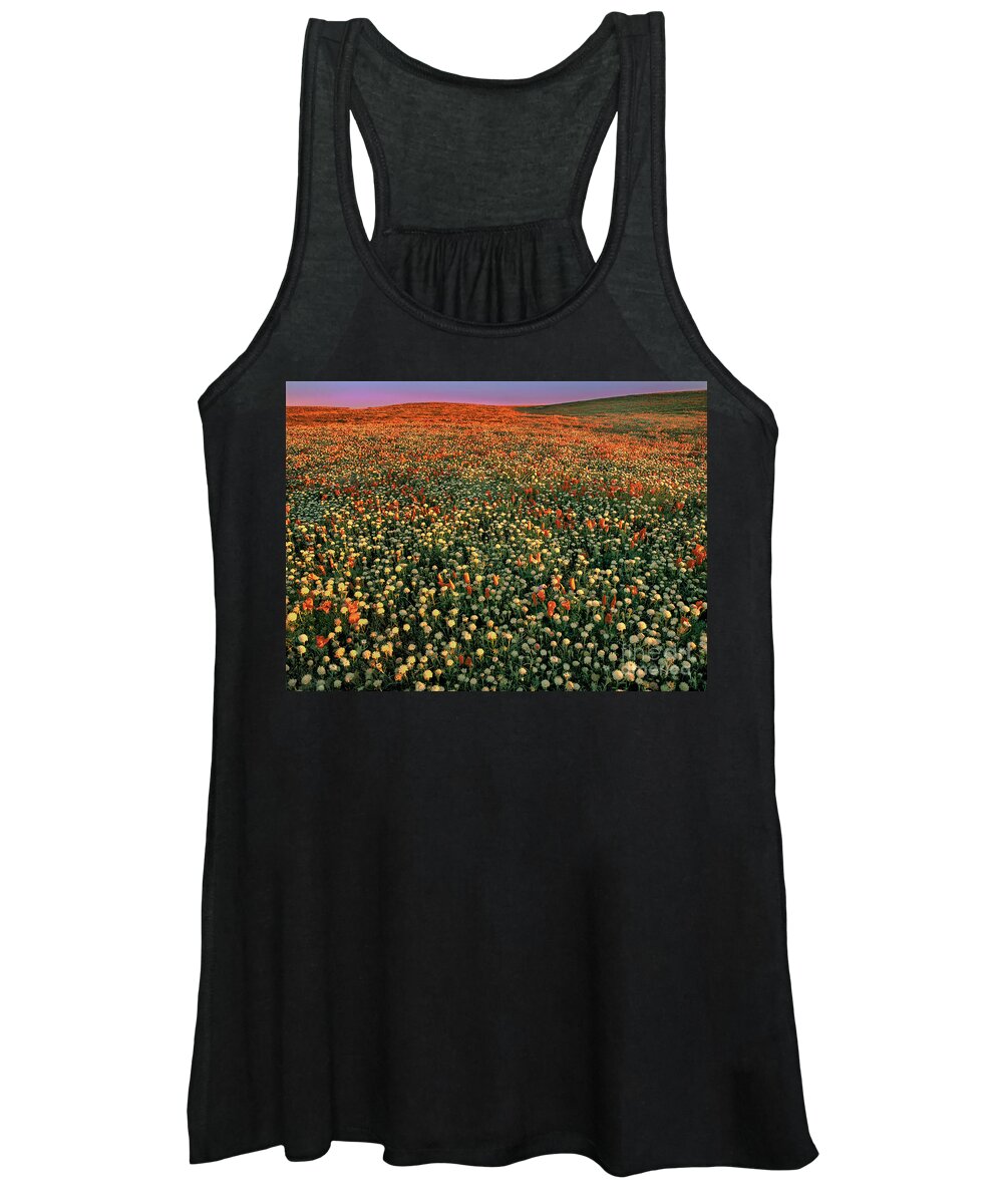 California Poppies Women's Tank Top featuring the photograph California Poppies at Dawn Lancaster California by Dave Welling
