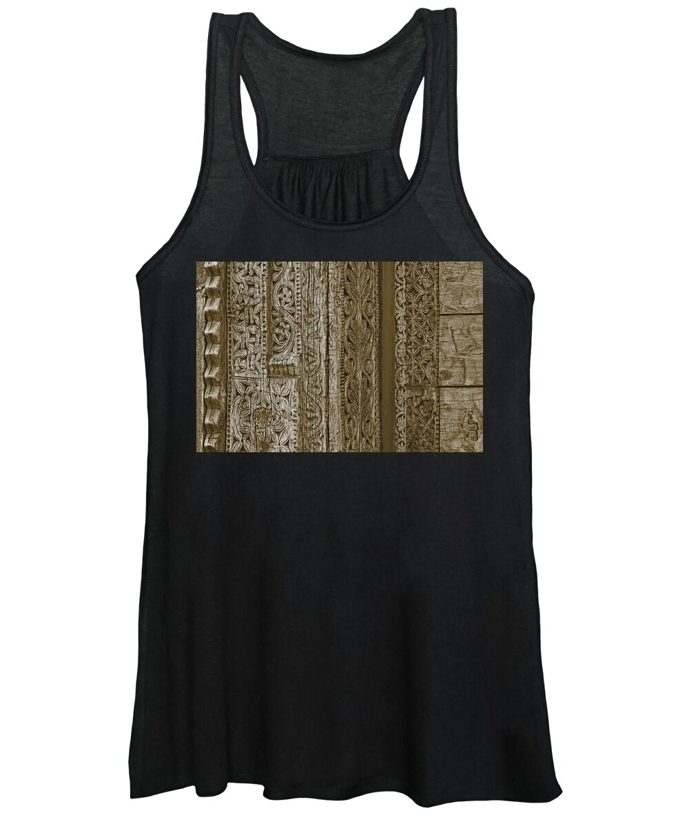 Southwestern Women's Tank Top featuring the photograph Carving - 1 by Nikolyn McDonald