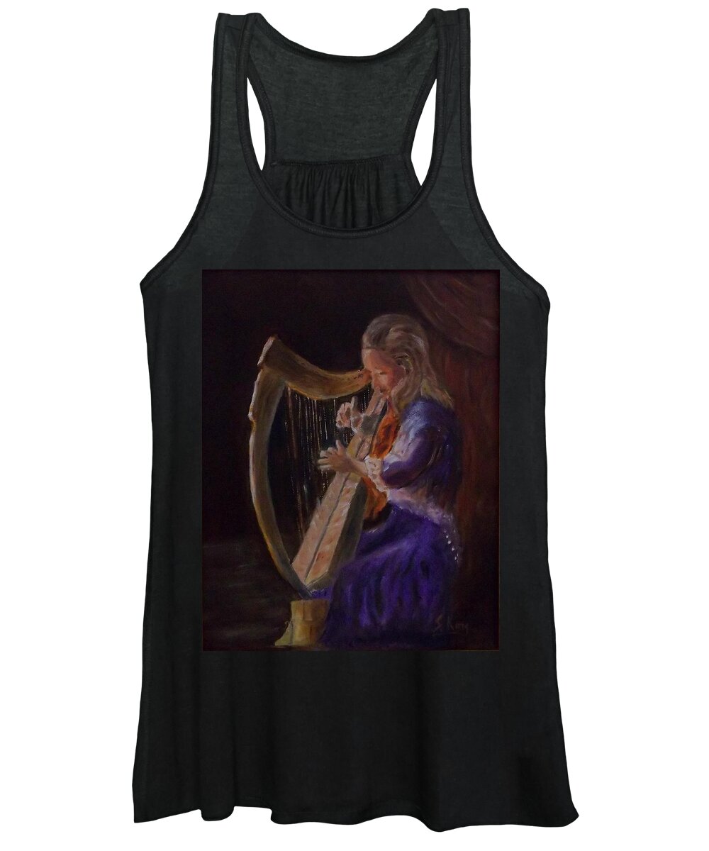 Portrait Women's Tank Top featuring the painting Celtic by Stephen King