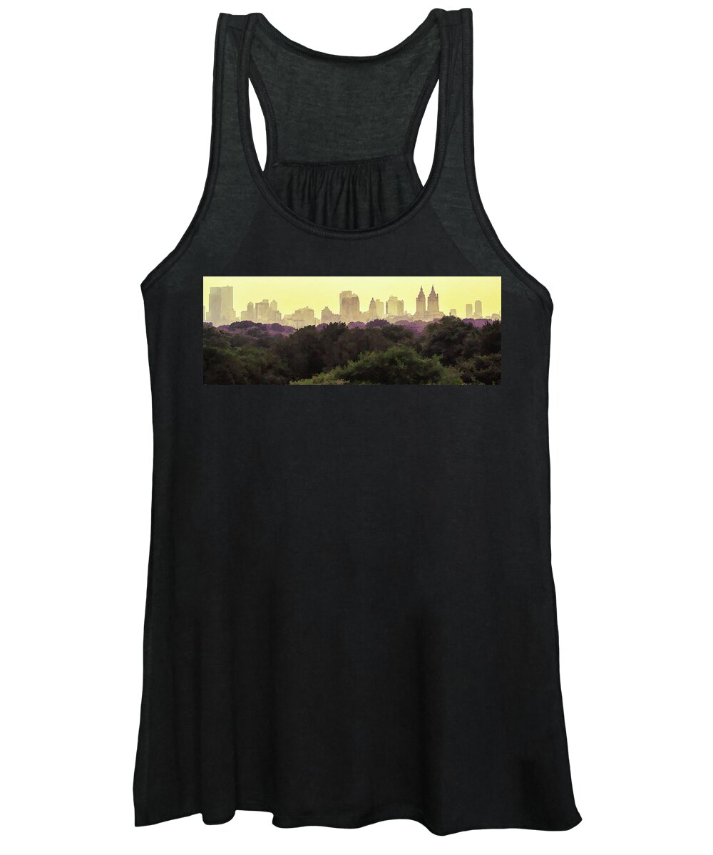 New York City Women's Tank Top featuring the photograph Central Park Skyline by David Thompsen