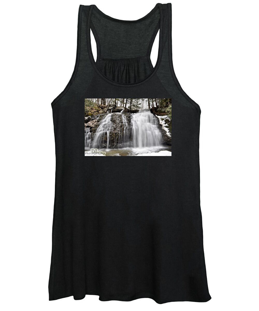 Waterfall Women's Tank Top featuring the photograph Childhood Waterfall by Donna Petersen