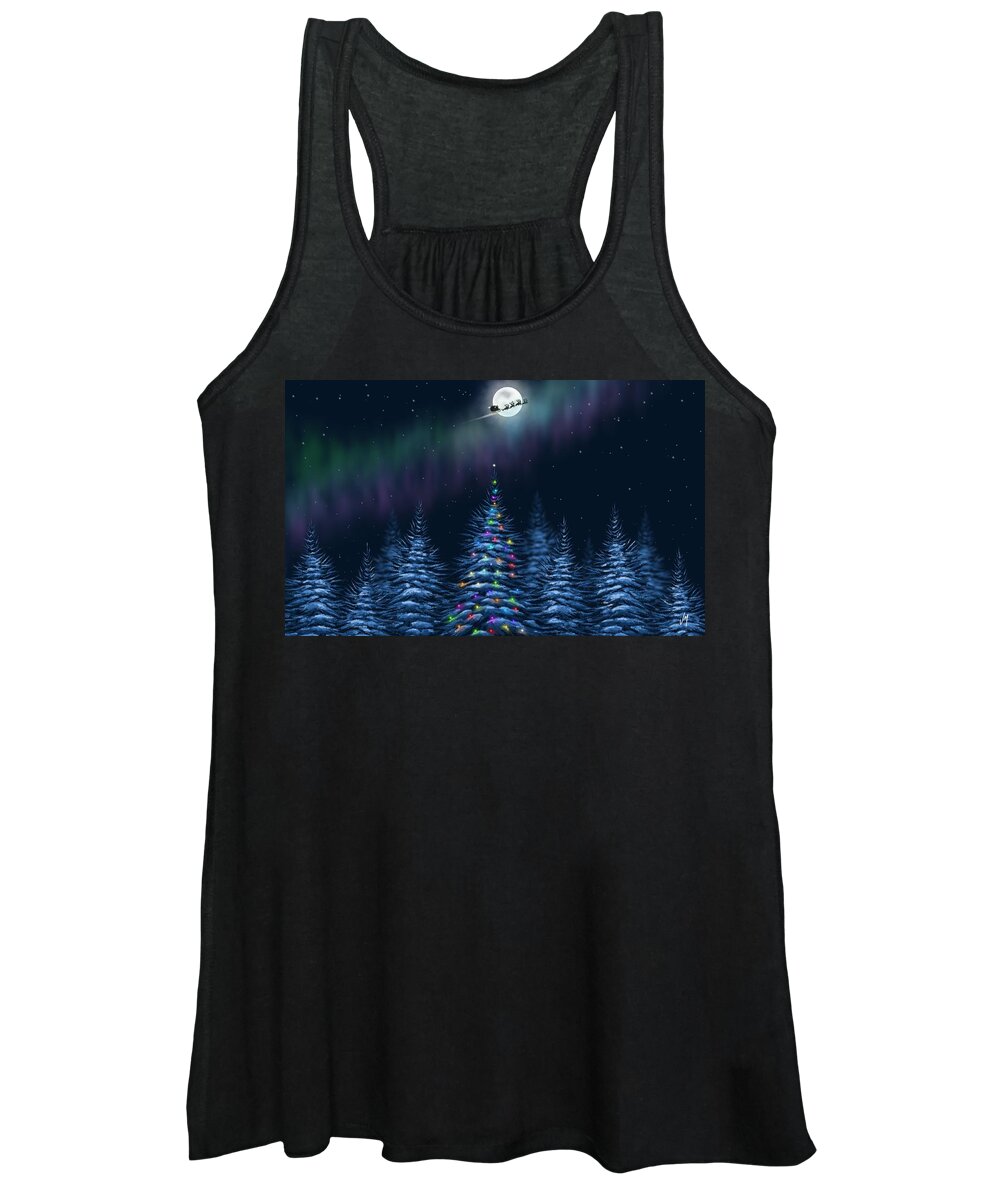 Christmas Women's Tank Top featuring the painting Christmas Eve by Veronica Minozzi