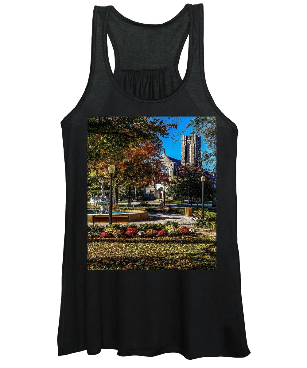  Women's Tank Top featuring the photograph Columbus Day in the park by Kendall McKernon