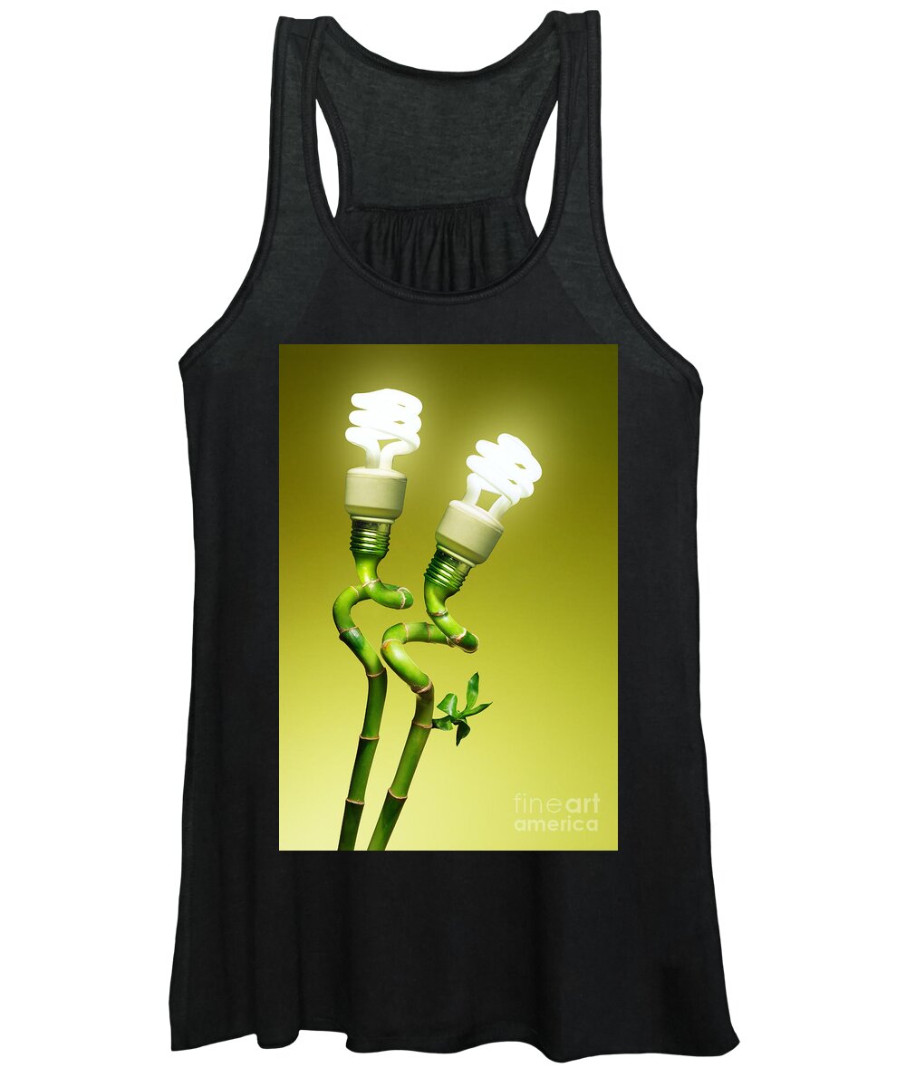 Alternative Women's Tank Top featuring the photograph Conceptual lamps by Carlos Caetano