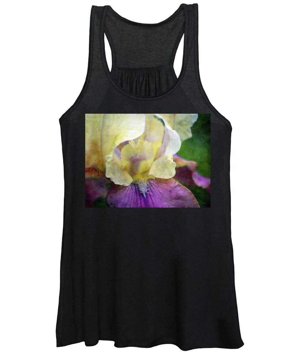 Impressionist Women's Tank Top featuring the photograph Cool Toned Purple Iris 0319 IDP_3 by Steven Ward