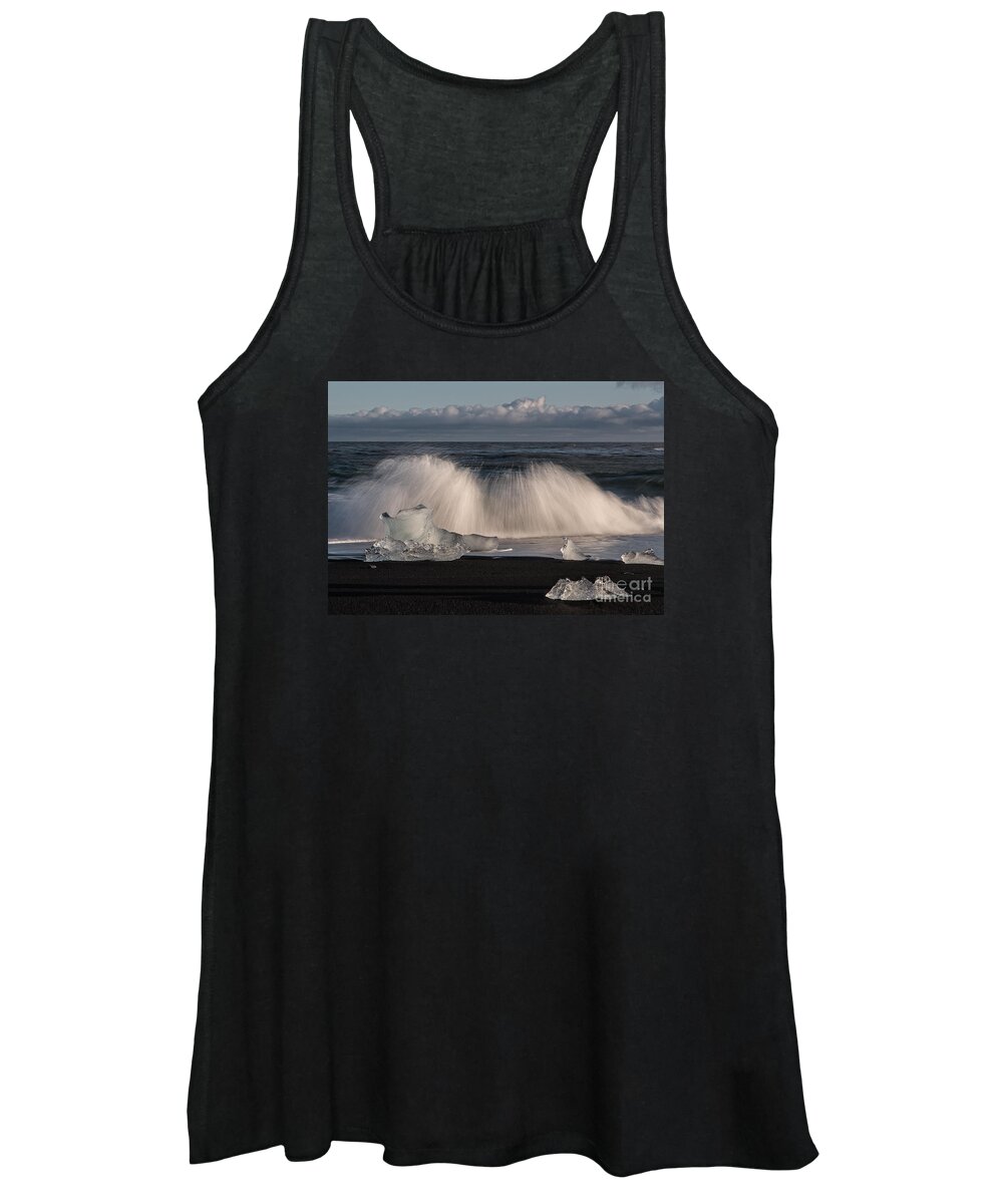 Iceland Women's Tank Top featuring the photograph Crashing Waves by Patti Schulze