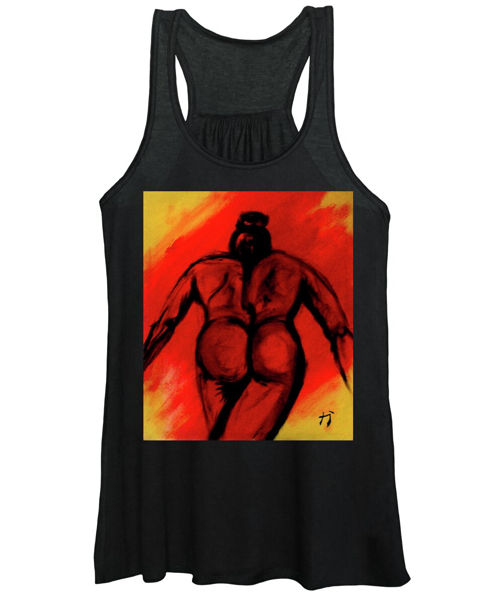 Home Decor Women's Tank Top featuring the painting Crescents by Carlos Paredes Grogan