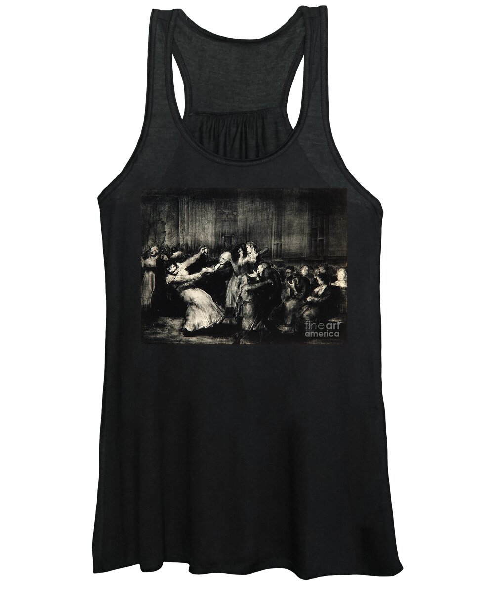 Dance In A Madhouse Women's Tank Top featuring the pastel Dance in a Madhouse by George Wesley Bellows