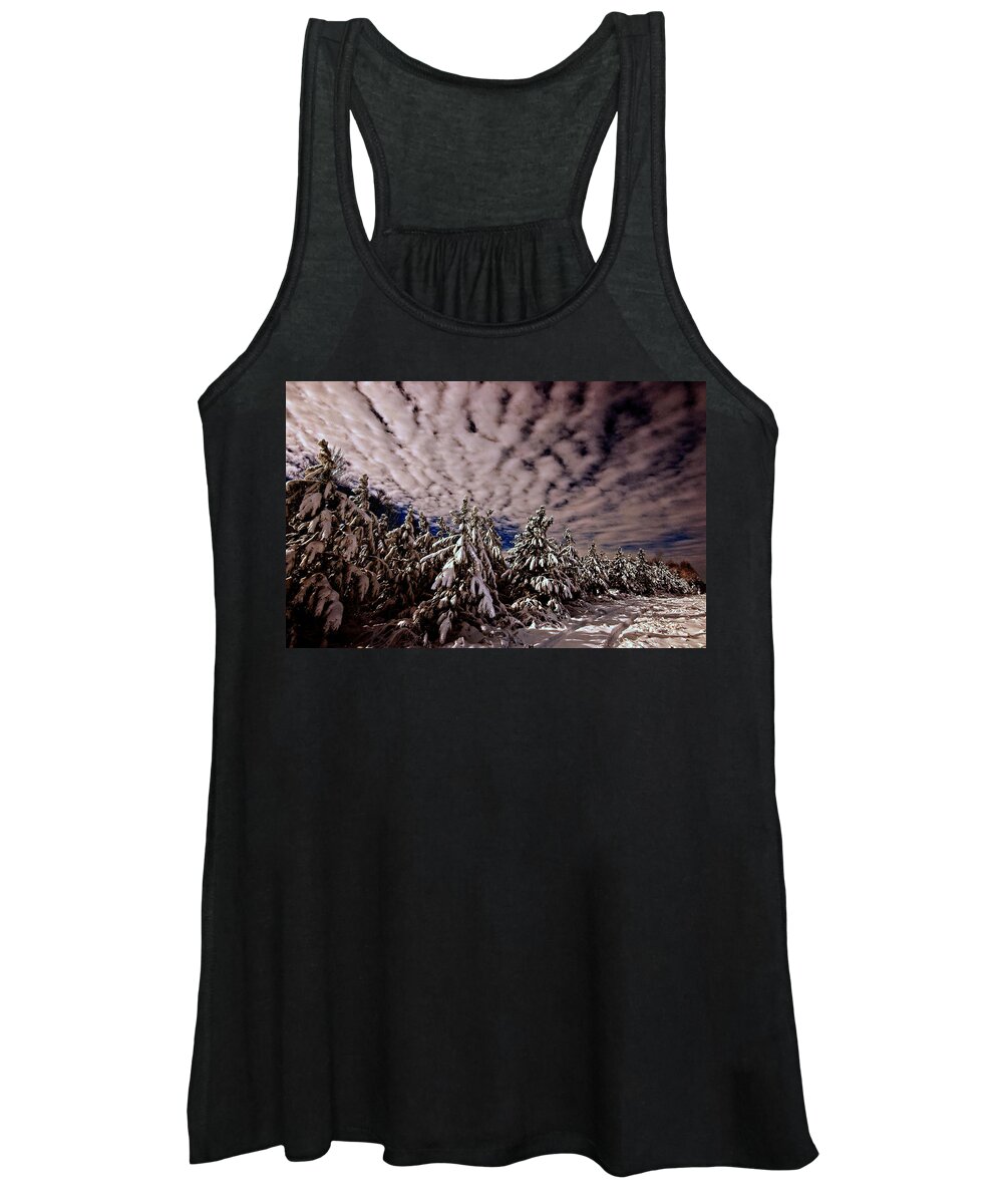 Dancing Trees Framed Prints Women's Tank Top featuring the photograph Dancing Trees by John Harding