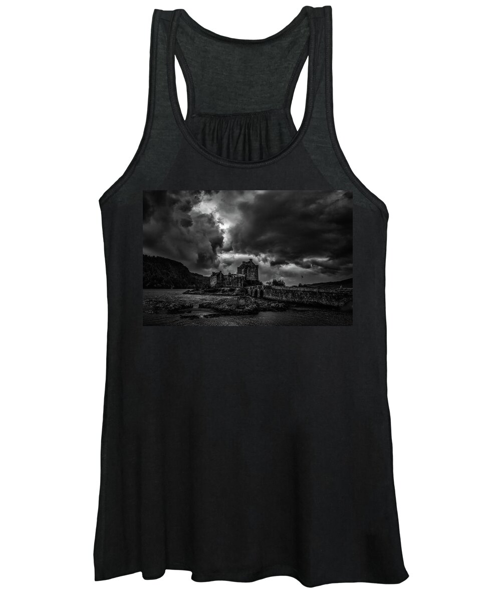 Dark Clouds Women's Tank Top featuring the photograph Dark Clouds BW #h2 by Leif Sohlman