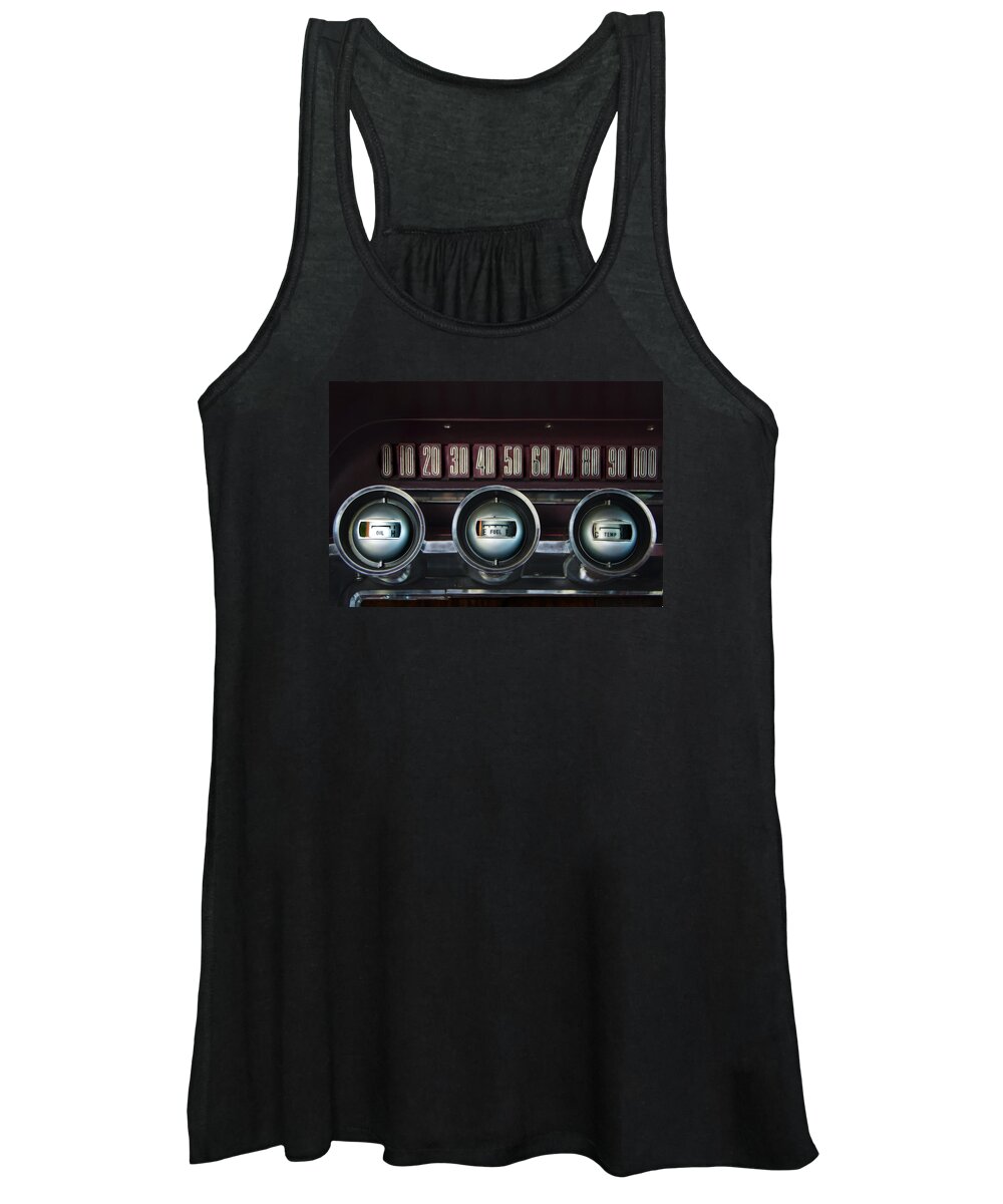 Ford Women's Tank Top featuring the photograph Dashboard Detail -1966 Ford Thunderbird by Mitch Spence