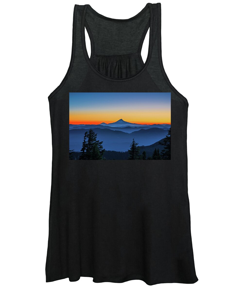 Oregon Women's Tank Top featuring the photograph Dawn on the mountain by Ulrich Burkhalter