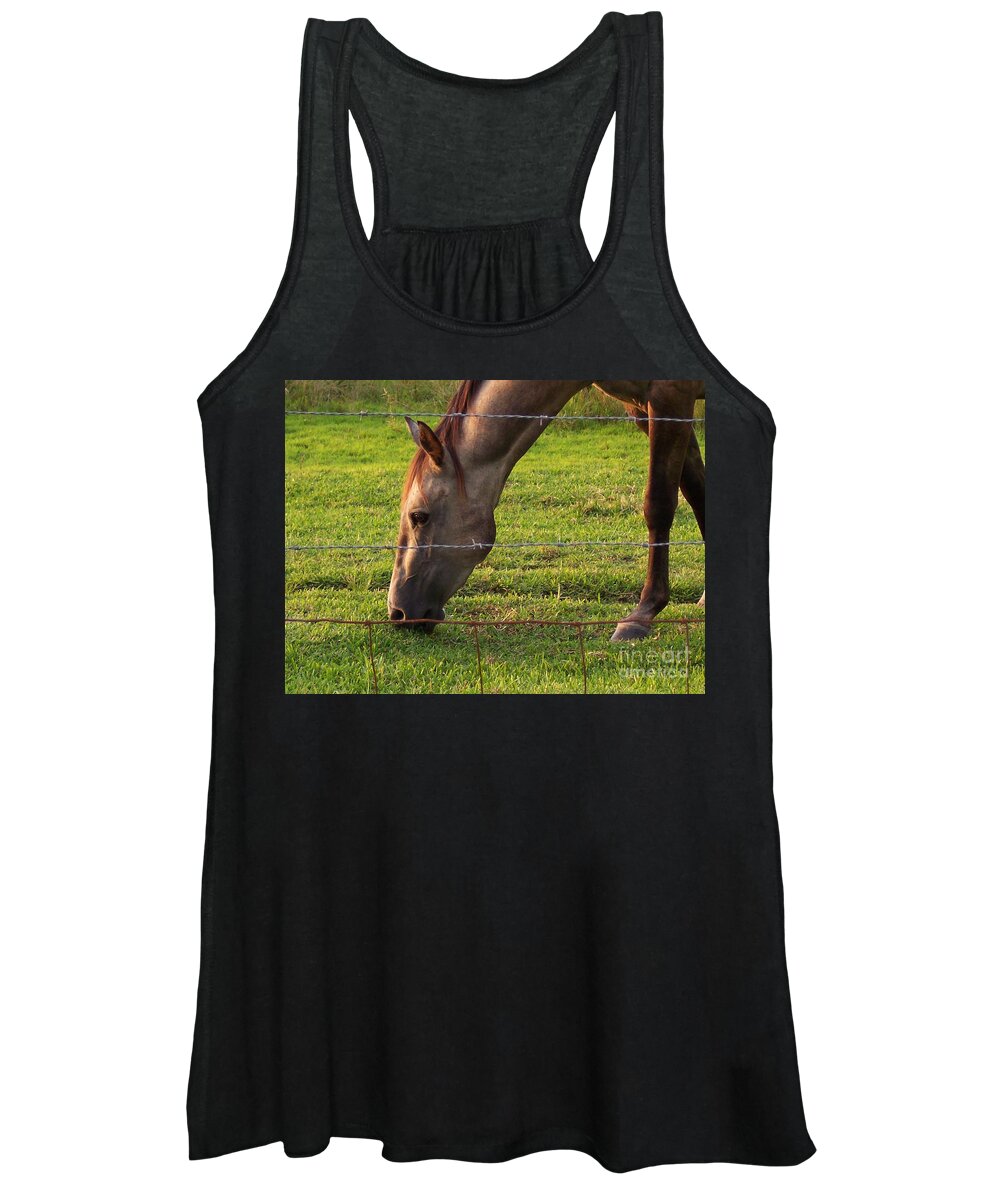 Horse Women's Tank Top featuring the photograph Daydreaming by Brandy Woods