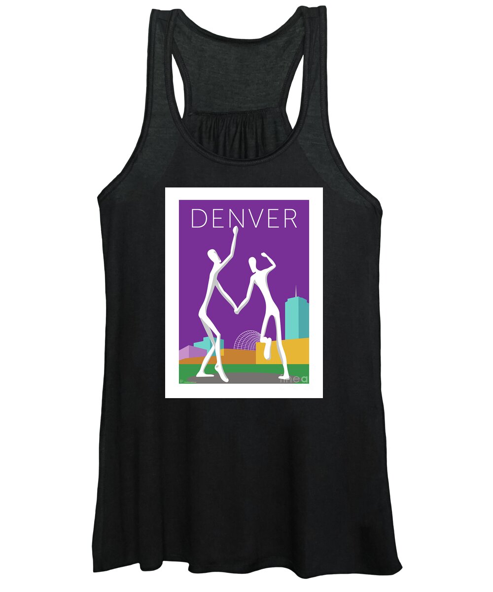 Denver Women's Tank Top featuring the digital art DENVER Dancers/Purple by Sam Brennan