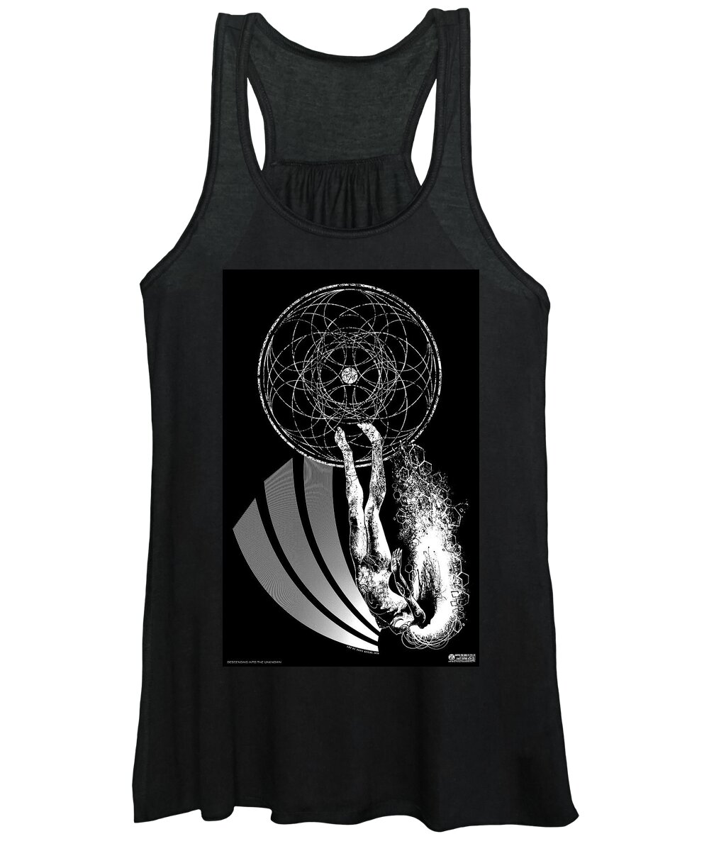 Descending Into The Unknown Women's Tank Top featuring the mixed media Descending Into The Unknown by Tony Koehl
