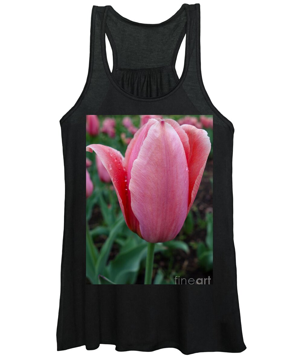 Dewy Tulip Flower Women's Tank Top featuring the photograph Dewy Tulip by Jacqueline Athmann