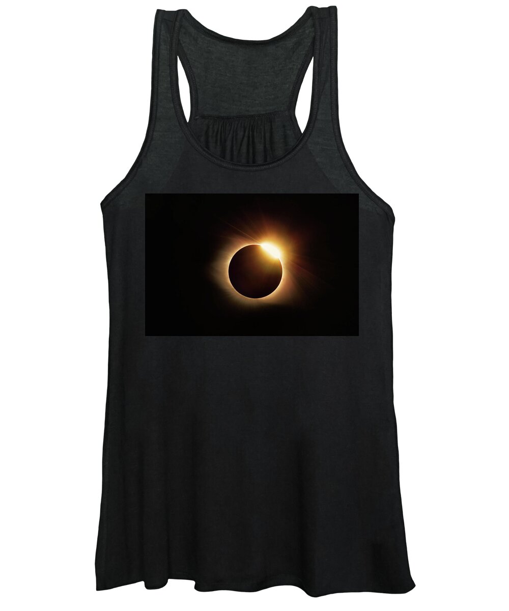Solar Eclipse Women's Tank Top featuring the photograph Diamond Ring by C Renee Martin