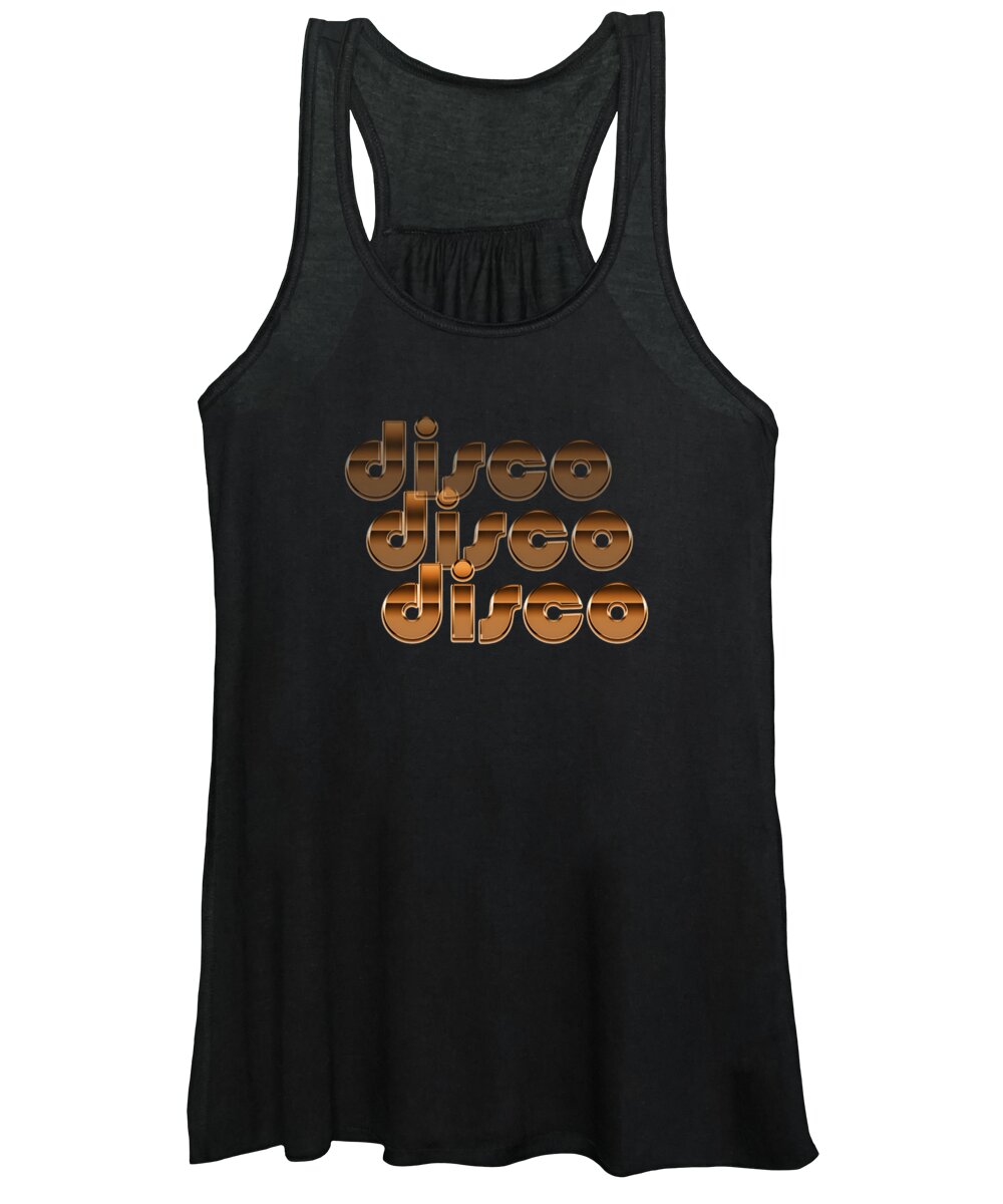 Disco Women's Tank Top featuring the digital art DISCO Emblem by Little Bunny Sunshine