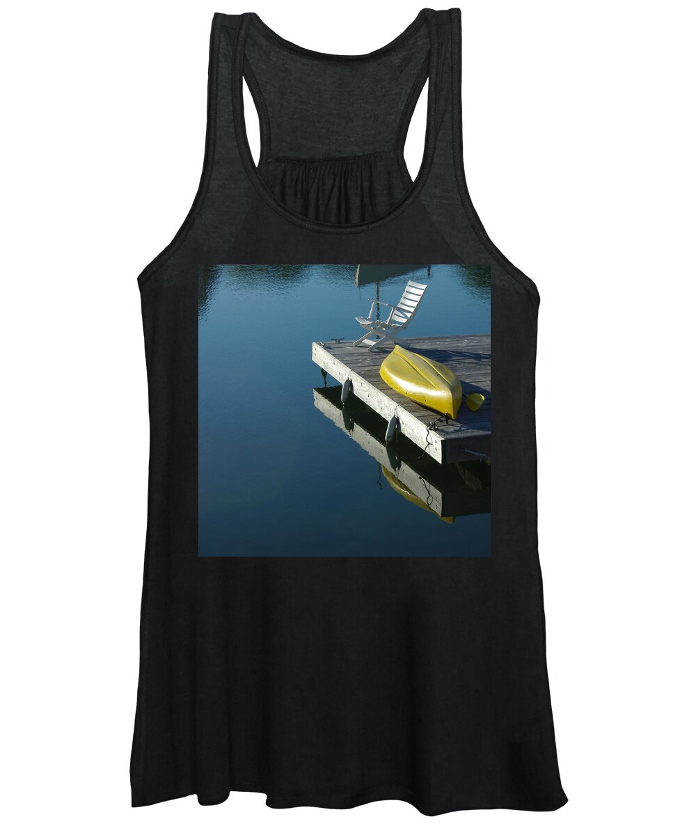 Landscape Nautical New England Kennebunkport Women's Tank Top featuring the photograph Dnre0609 by Henry Butz