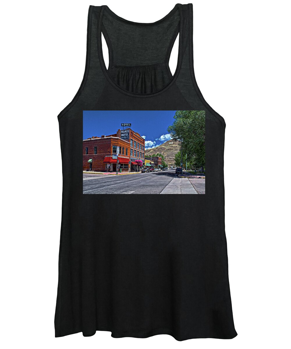 F Street Women's Tank Top featuring the photograph Downtown Salida Colorado by Charles Muhle
