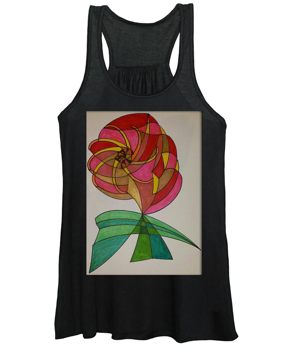 Geometric Art Women's Tank Top featuring the glass art Dream 14 by S S-ray