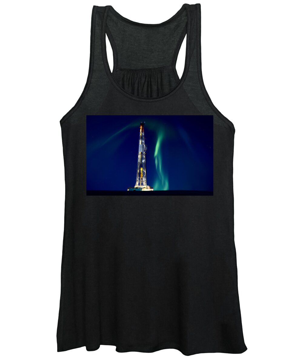 Platform Women's Tank Top featuring the photograph Drilling Rig Potash Mine Canada by Mark Duffy