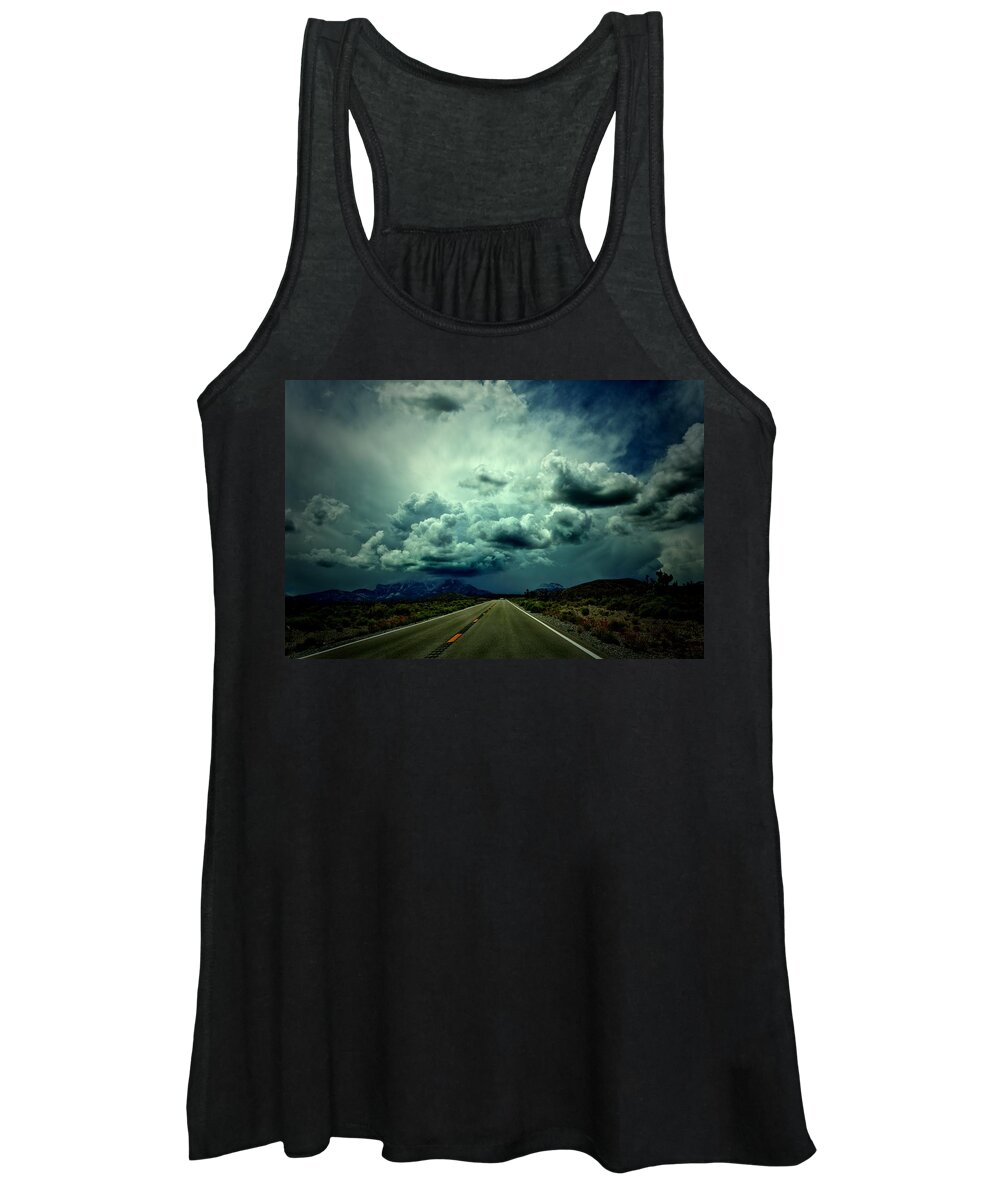 Clouds Women's Tank Top featuring the photograph Drive On by Mark Ross