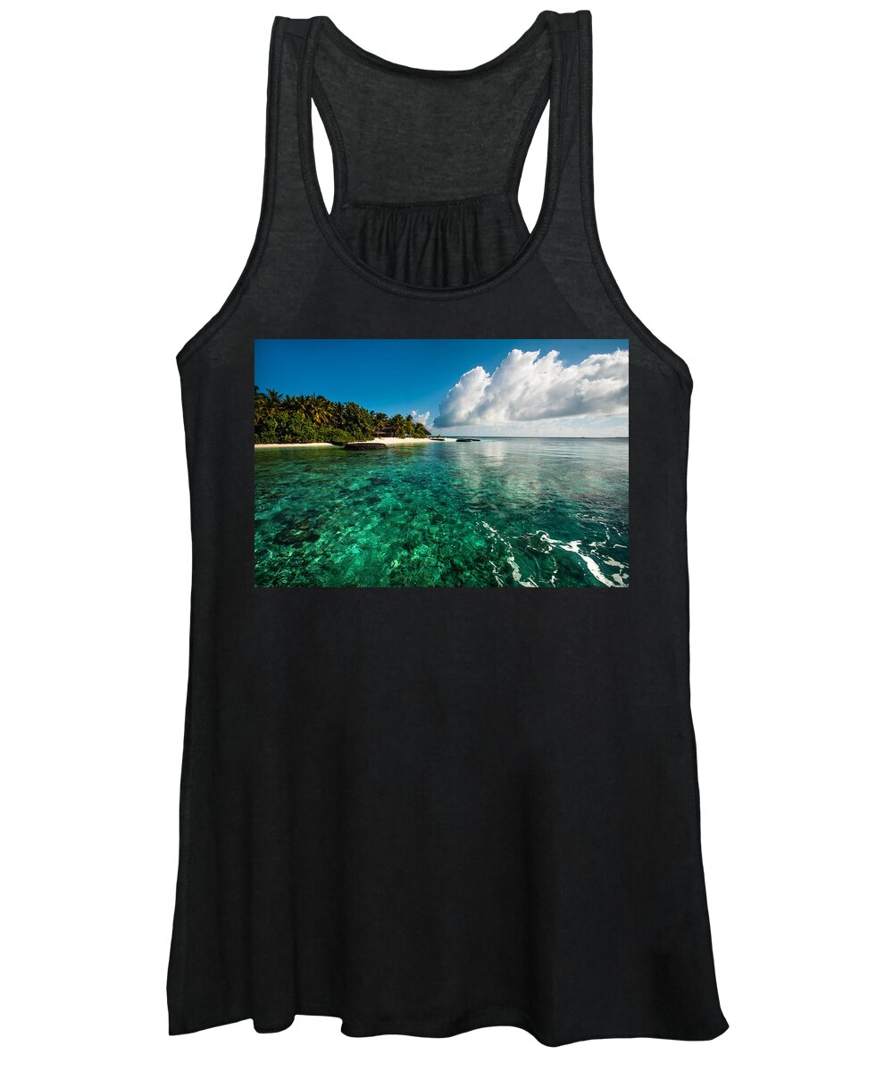 Tropic Women's Tank Top featuring the photograph Emerald Purity. Maldives by Jenny Rainbow