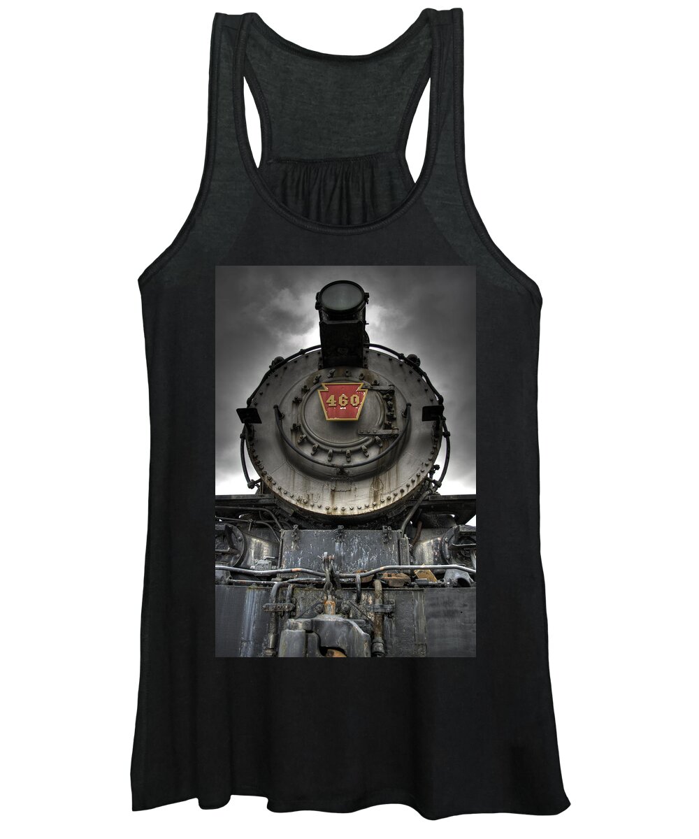 Hdr Women's Tank Top featuring the photograph Engine 460 Front and Center by Scott Wyatt