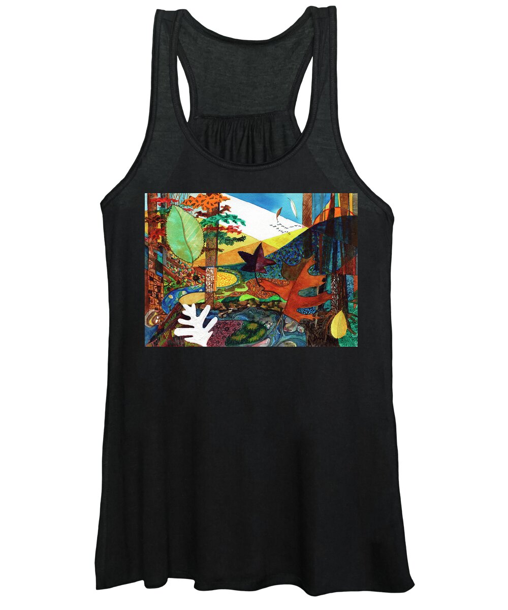 Fall Women's Tank Top featuring the painting Fall Along the Patuxent by David Ralph