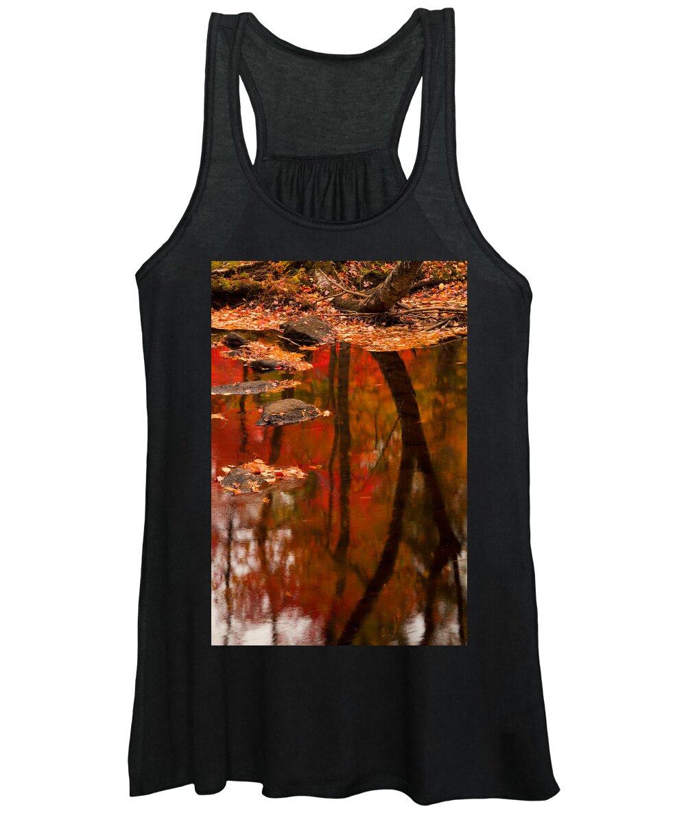Autumn Women's Tank Top featuring the photograph Fall Reflections Along The Rawdon River #1 by Irwin Barrett