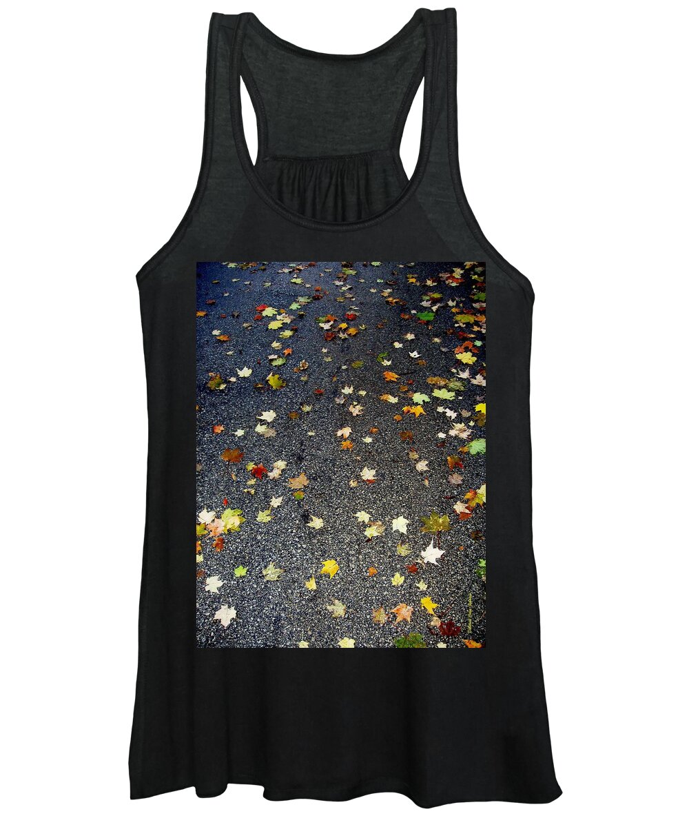 Leaves Women's Tank Top featuring the photograph Fall Sparkle by Deborah Crew-Johnson