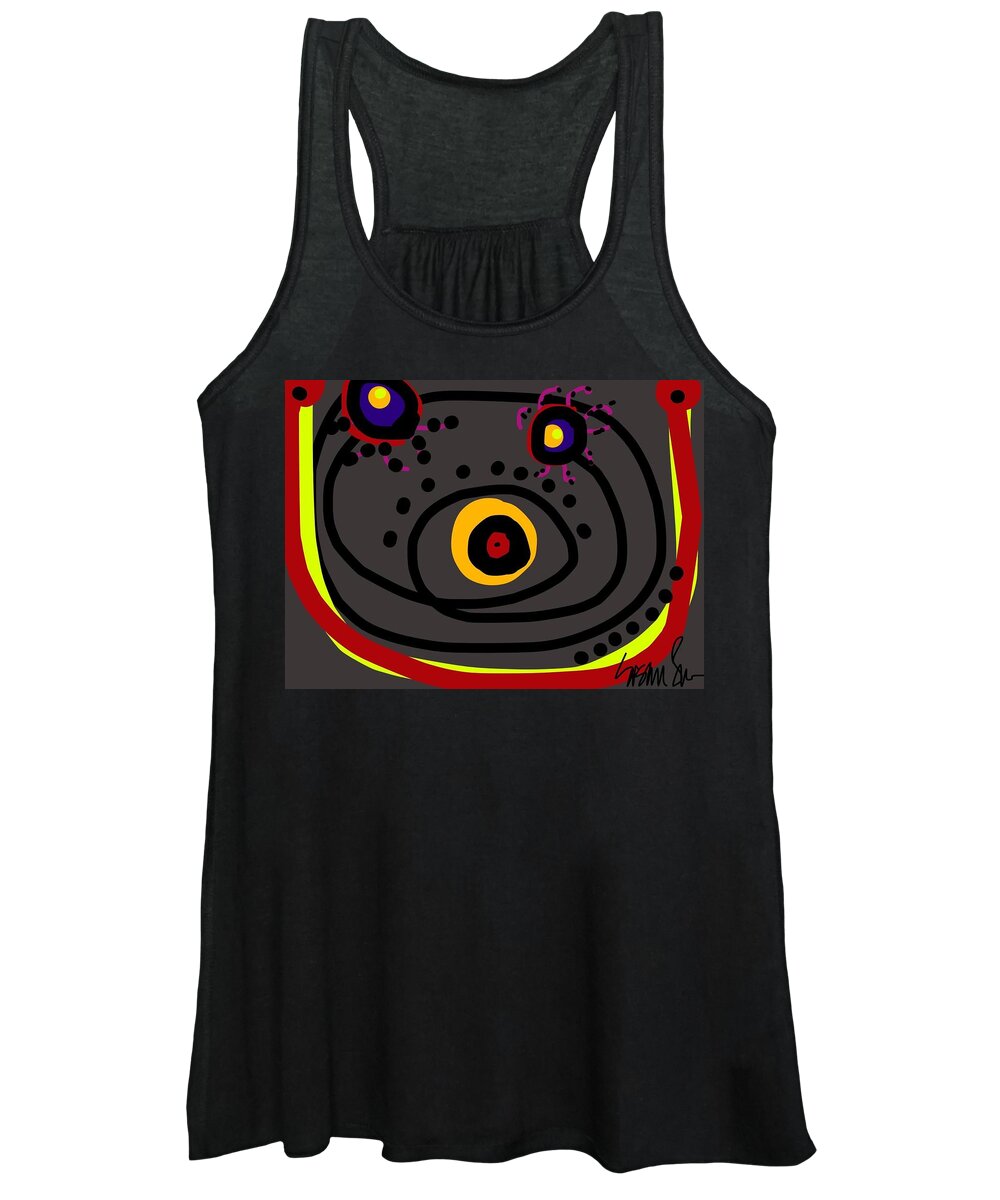 Abstract Women's Tank Top featuring the digital art Fat and Sappy by Susan Fielder