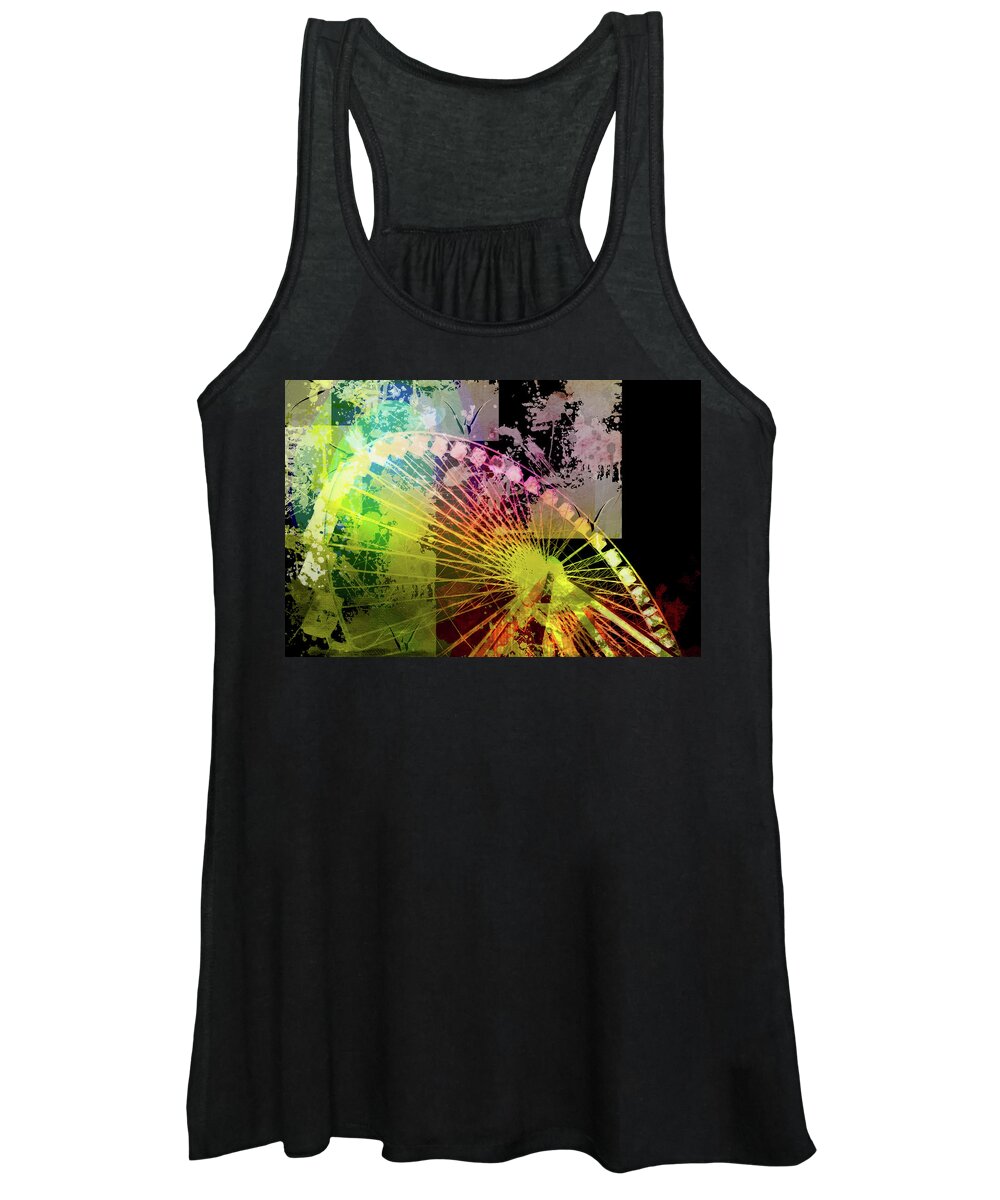 Louvre Women's Tank Top featuring the mixed media Ferris 12 by Priscilla Huber