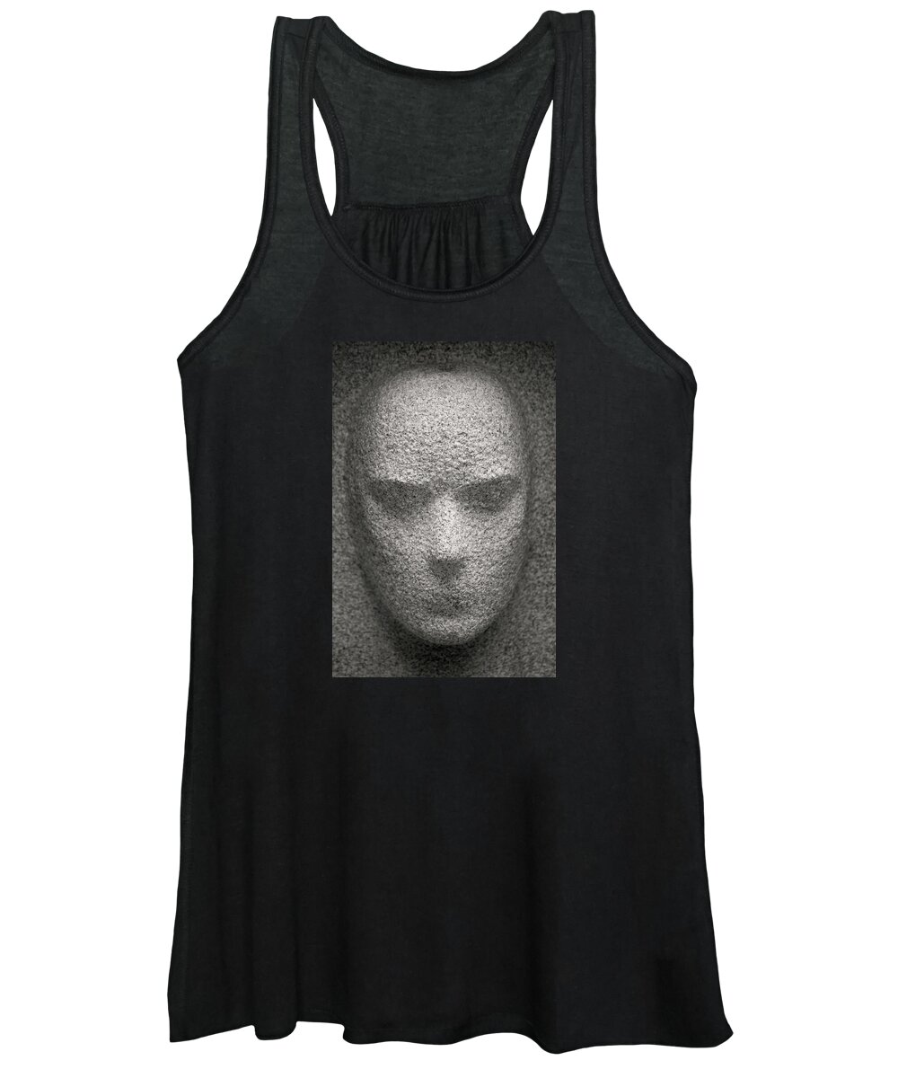 Statue Women's Tank Top featuring the photograph Figure in Stone by Don Johnson
