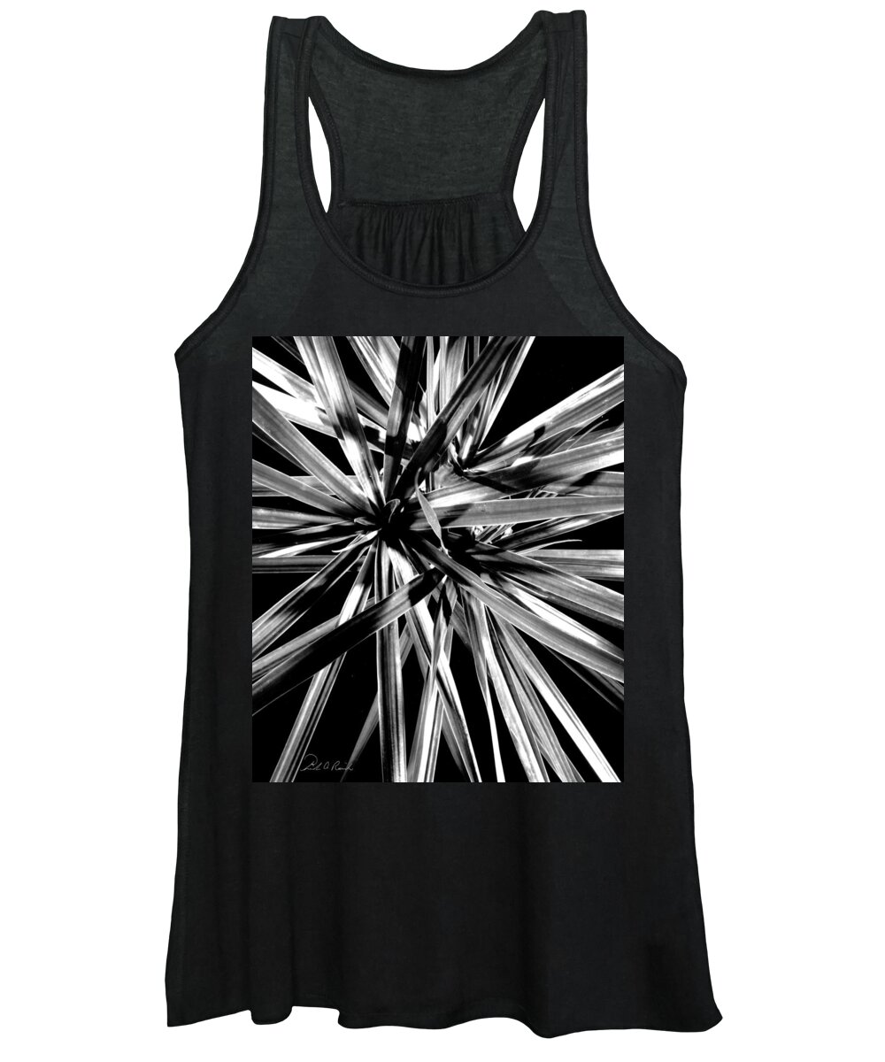 Black & White Women's Tank Top featuring the photograph Fire Works I by Frederic A Reinecke