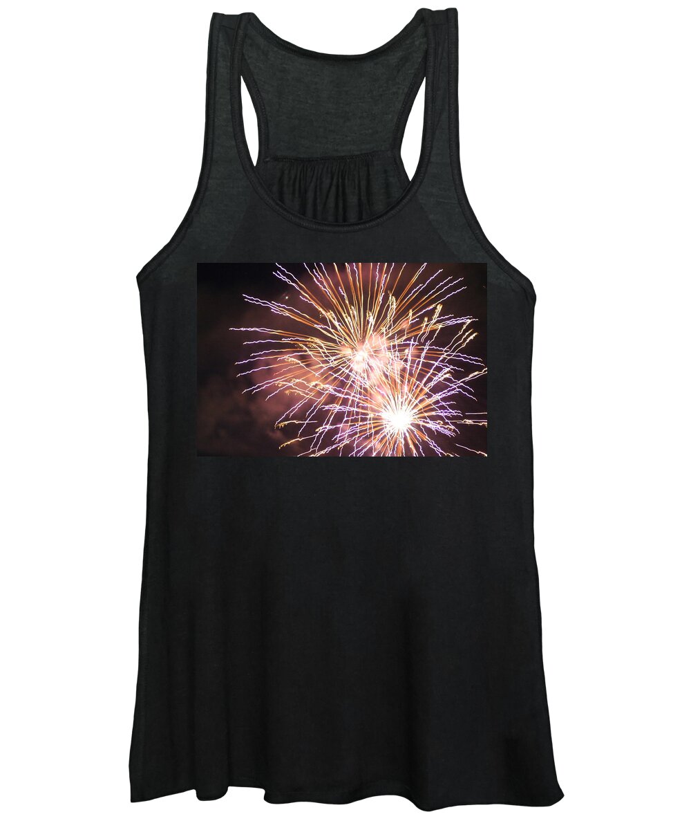 Fire Women's Tank Top featuring the digital art Fireworks in the Park 3 by Gary Baird