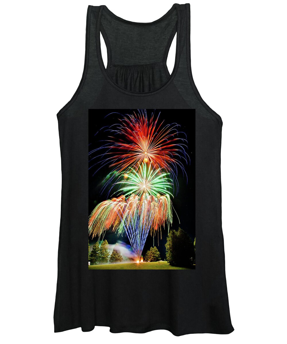 Fireworks Women's Tank Top featuring the photograph Fireworks no.1 by Niels Nielsen